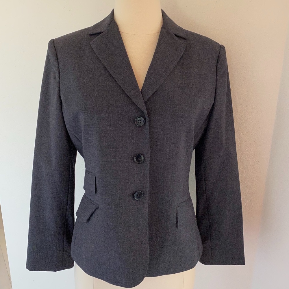 BCBG grey wool blazer S